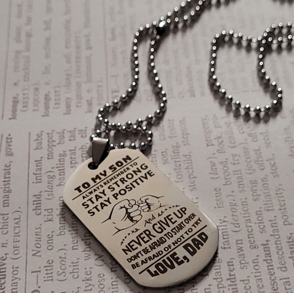 Father to Son Endearing Dog Tags - Picture 1 of 2